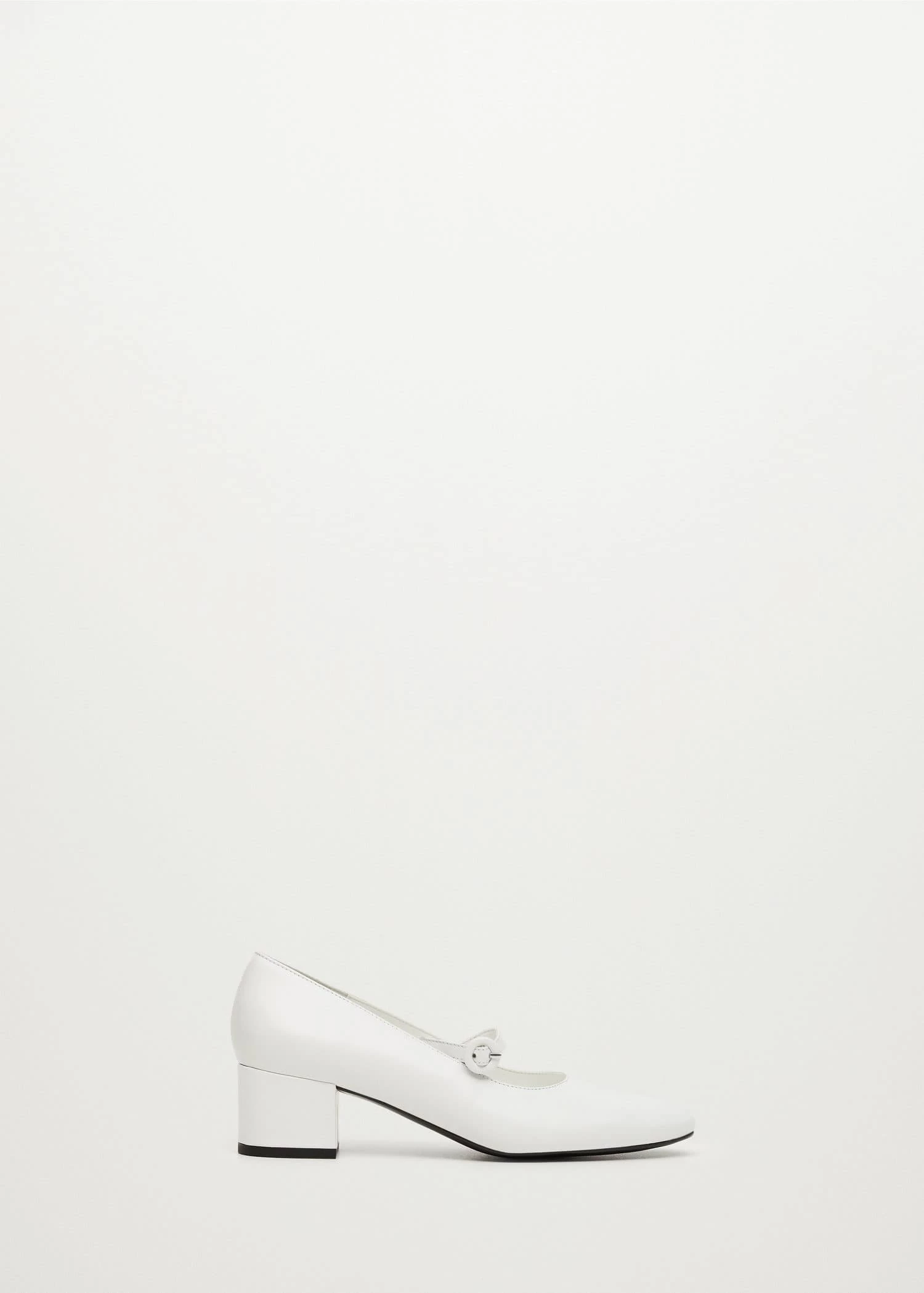 Heel Leather Shoes White 3 Heel Leather Shoes White - Image 2