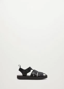 Leather Jelly Shoes Black