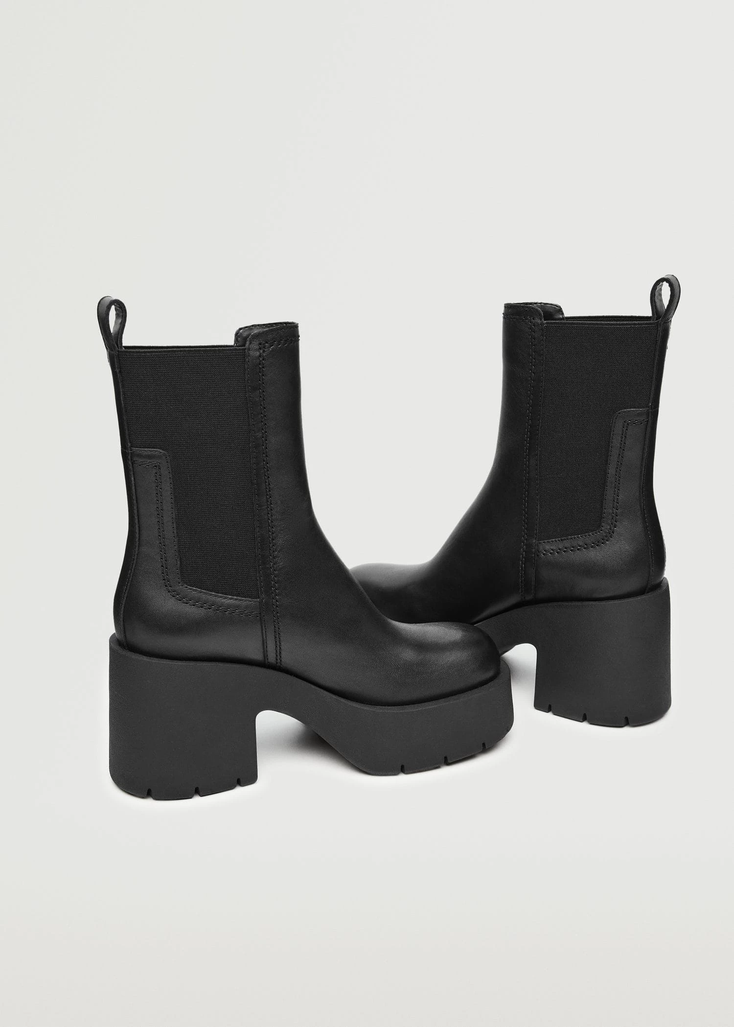 Heel Leather Ankle Boot Black 4 Heel Leather Ankle Boot Black - Image 2