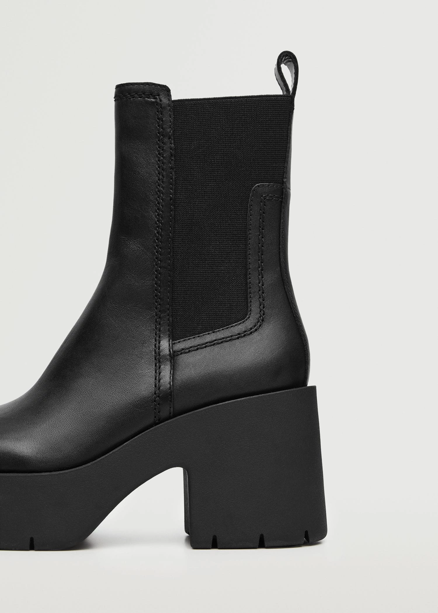 Heel Leather Ankle Boot Black 6 Heel Leather Ankle Boot Black - Image 4