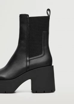 Heel Leather Ankle Boot Black 11 Heel Leather Ankle Boot Black -Mango Shoes Sales unnamed file 1010