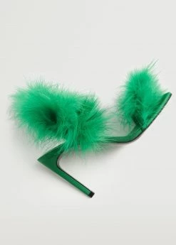 Heeled Feathered Sandals Green 12 Heeled Feathered Sandals Green -Mango Shoes Sales unnamed file 1015