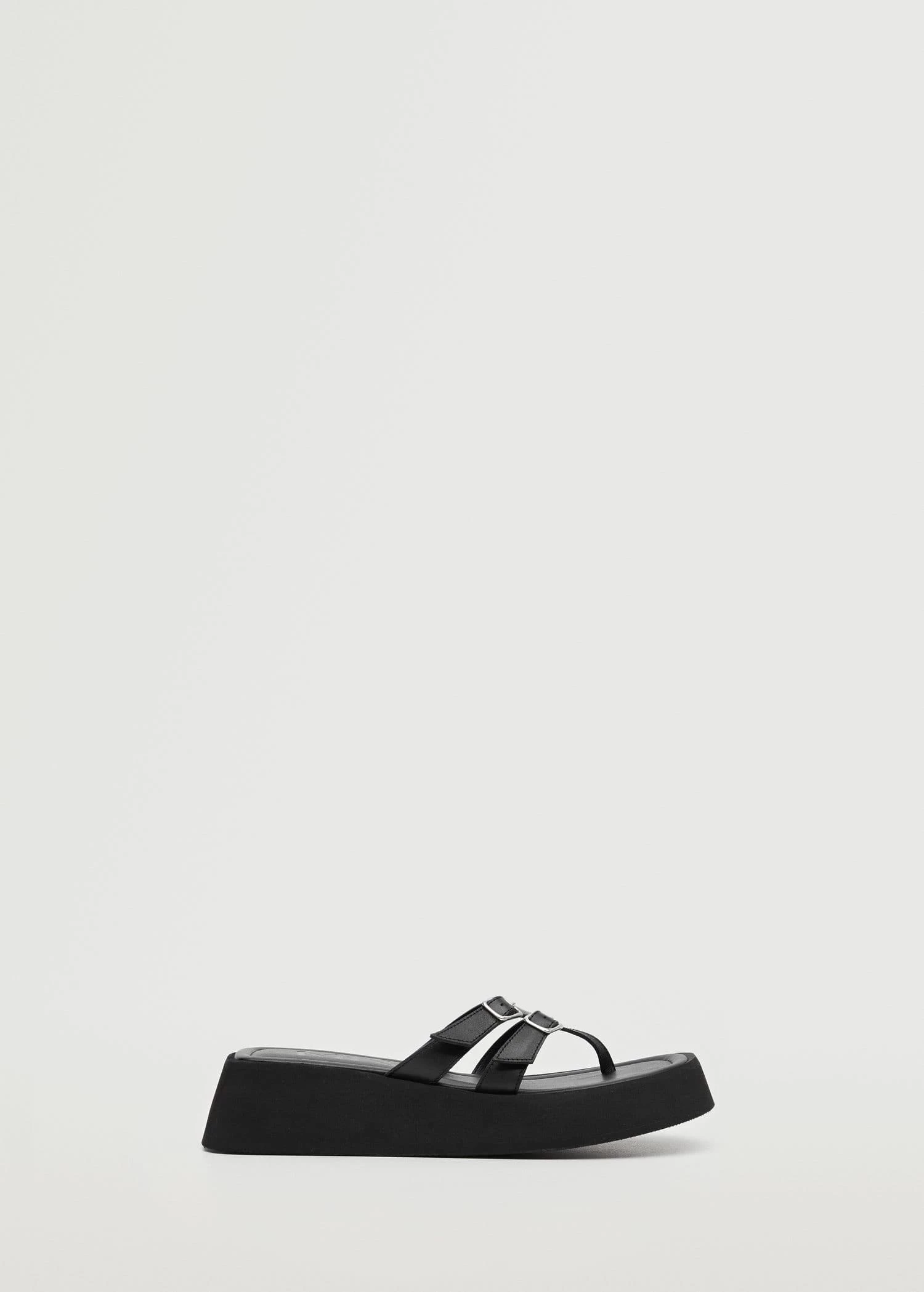 Platform Leather Sandals Black 4 Platform Leather Sandals Black - Image 2