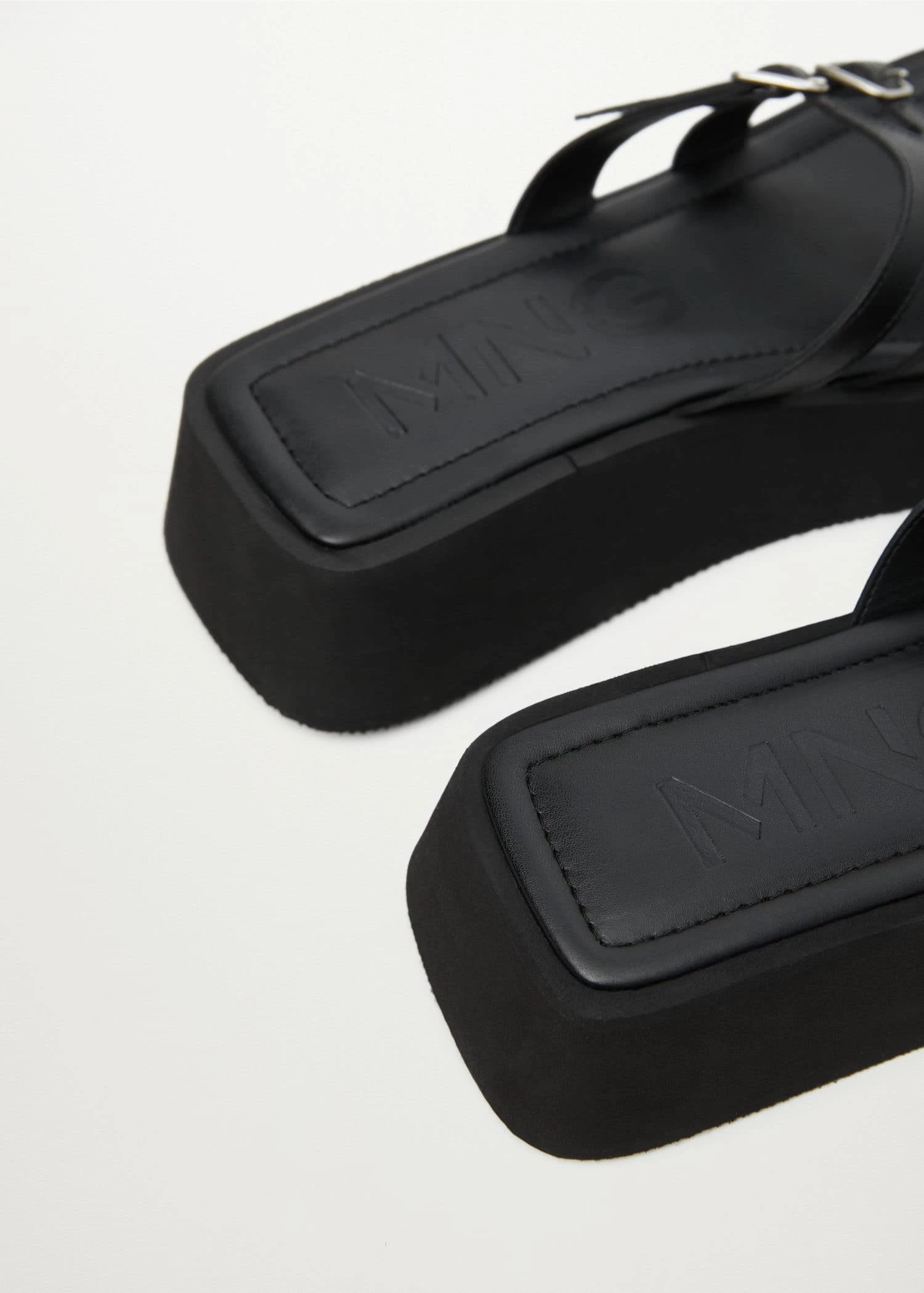 Platform Leather Sandals Black 9 Platform Leather Sandals Black - Image 7