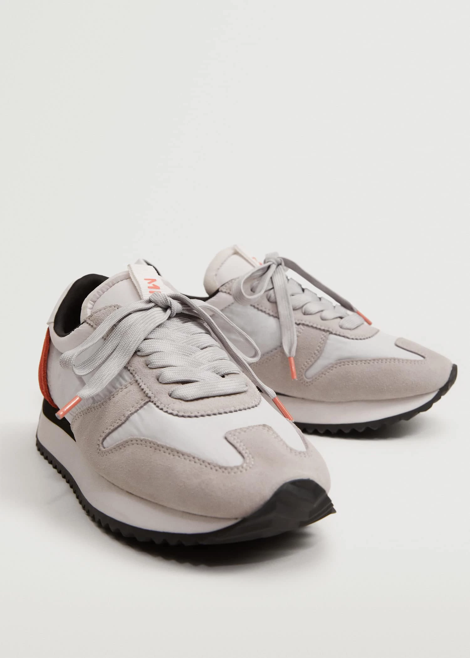 Lace-up Leather Sneakers Grey 5 Lace-up Leather Sneakers Grey - Image 3