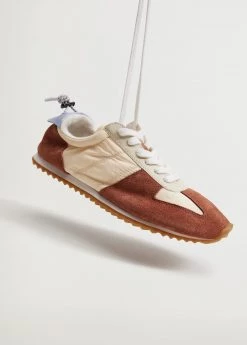 Leather Mixed Sneakers Burnt Orange 26 Leather Mixed Sneakers Burnt Orange -Mango Shoes Sales unnamed file 1056