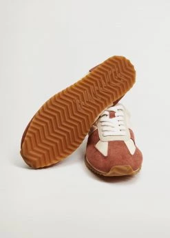 Leather Mixed Sneakers Burnt Orange 28 Leather Mixed Sneakers Burnt Orange -Mango Shoes Sales unnamed file 1058