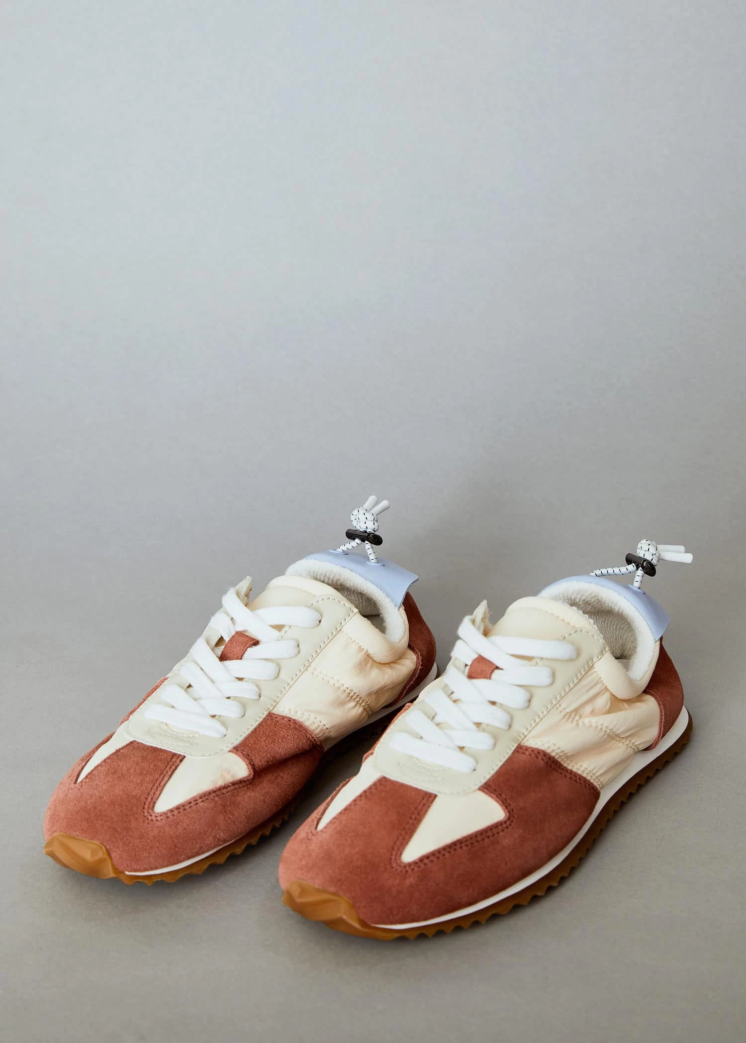 Leather Mixed Sneakers Burnt Orange 8 Leather Mixed Sneakers Burnt Orange - Image 6