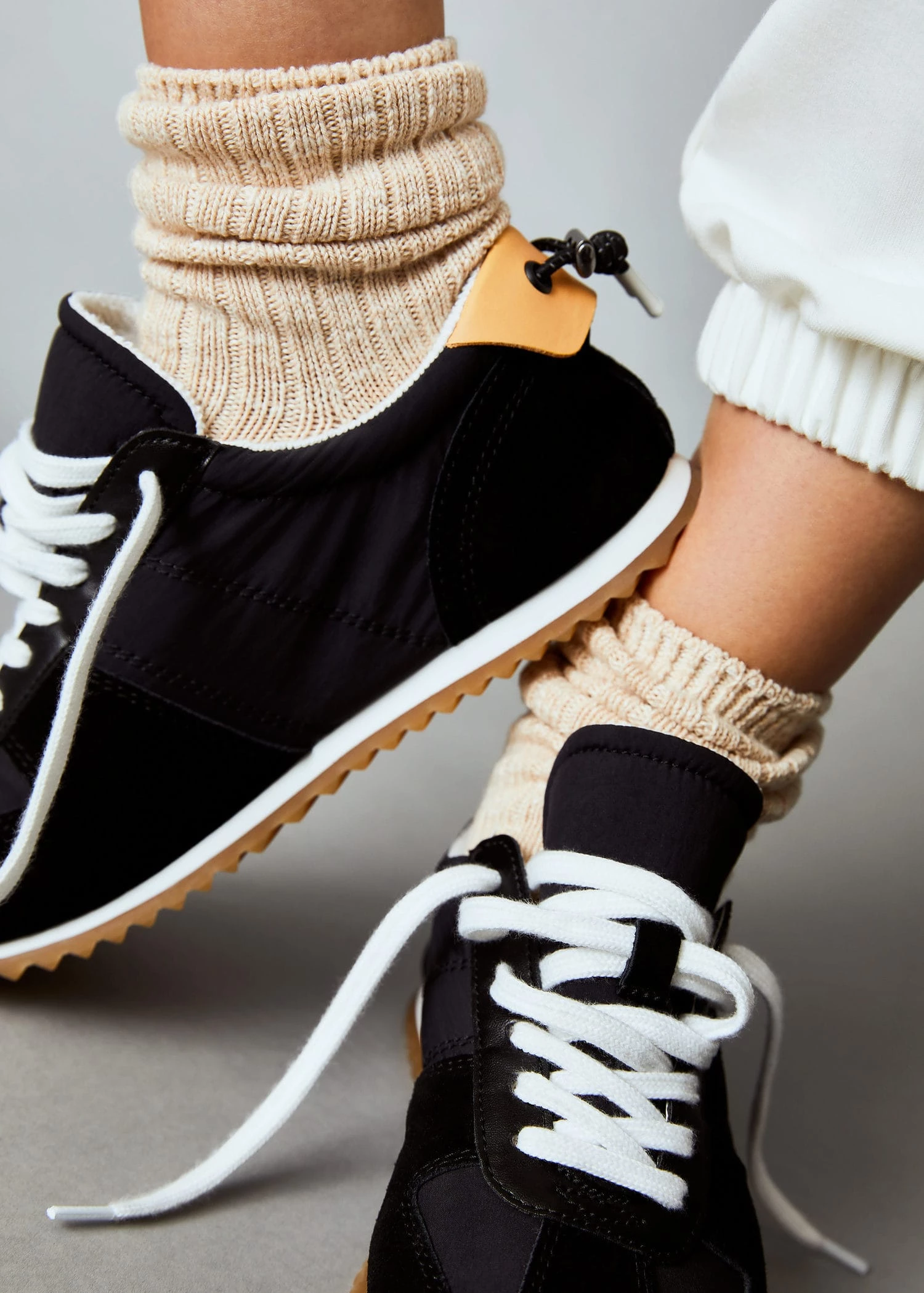 Leather Mixed Sneakers Burnt Orange 9 Leather Mixed Sneakers Burnt Orange - Image 7