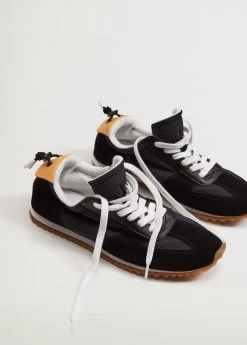 Leather Mixed Sneakers Burnt Orange 32 Leather Mixed Sneakers Burnt Orange -Mango Shoes Sales unnamed file 1062