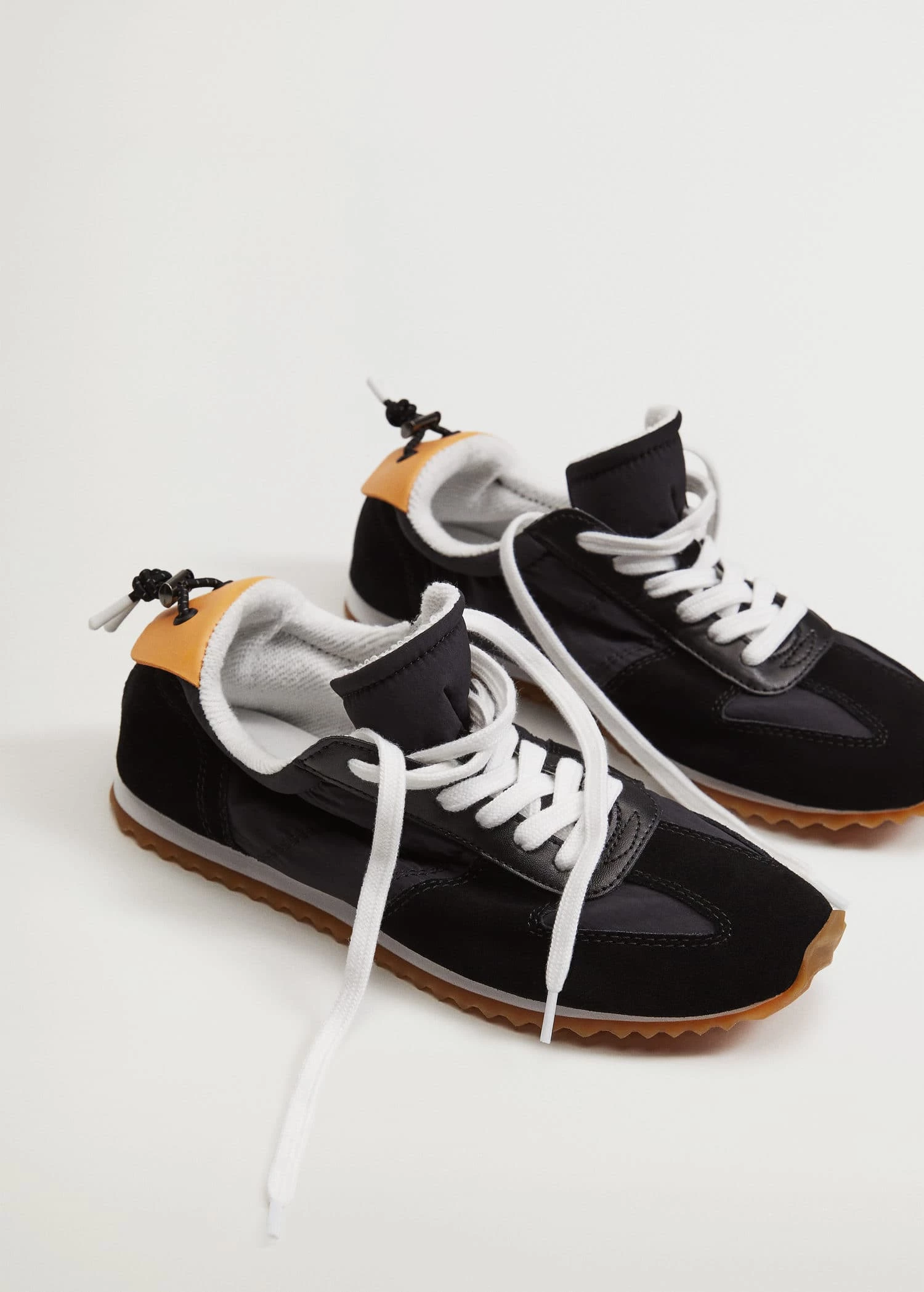 Leather Mixed Sneakers Burnt Orange 11 Leather Mixed Sneakers Burnt Orange - Image 9