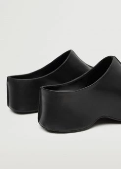 Leather Clog Black -Mango Shoes Sales unnamed file 1101