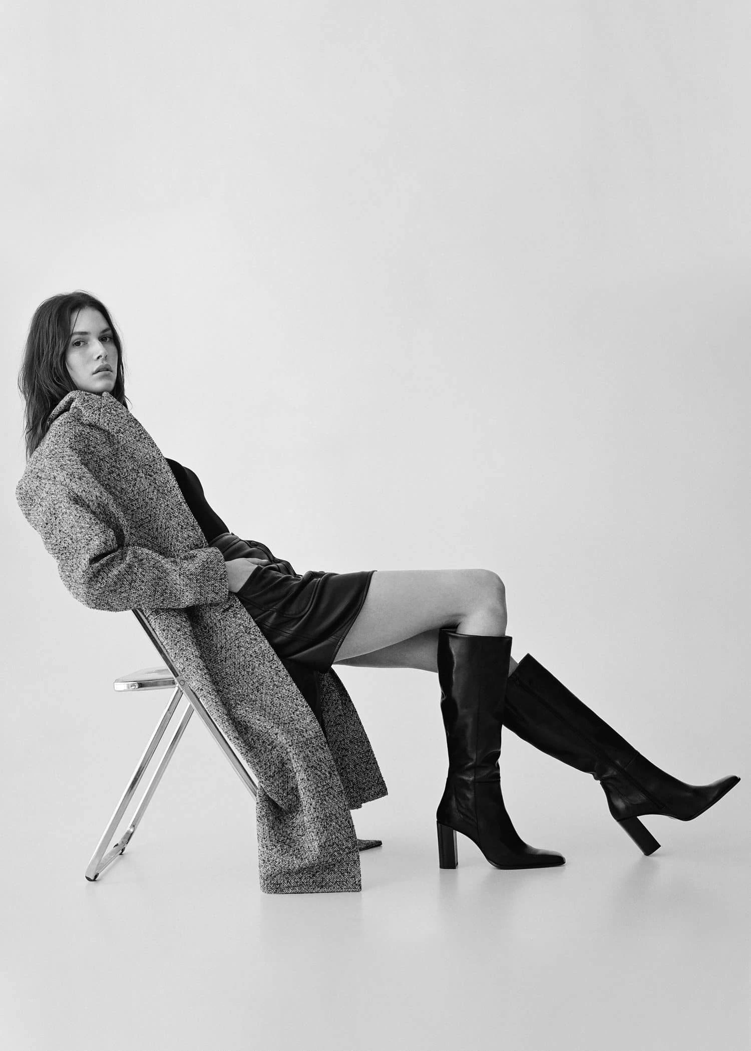 High Heel Leather Boot Black 3 High Heel Leather Boot Black