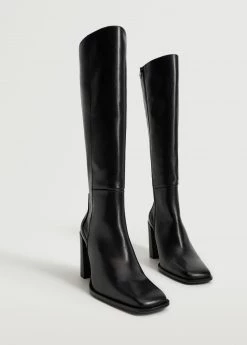 High Heel Leather Boot Black 13 High Heel Leather Boot Black -Mango Shoes Sales unnamed file 1107