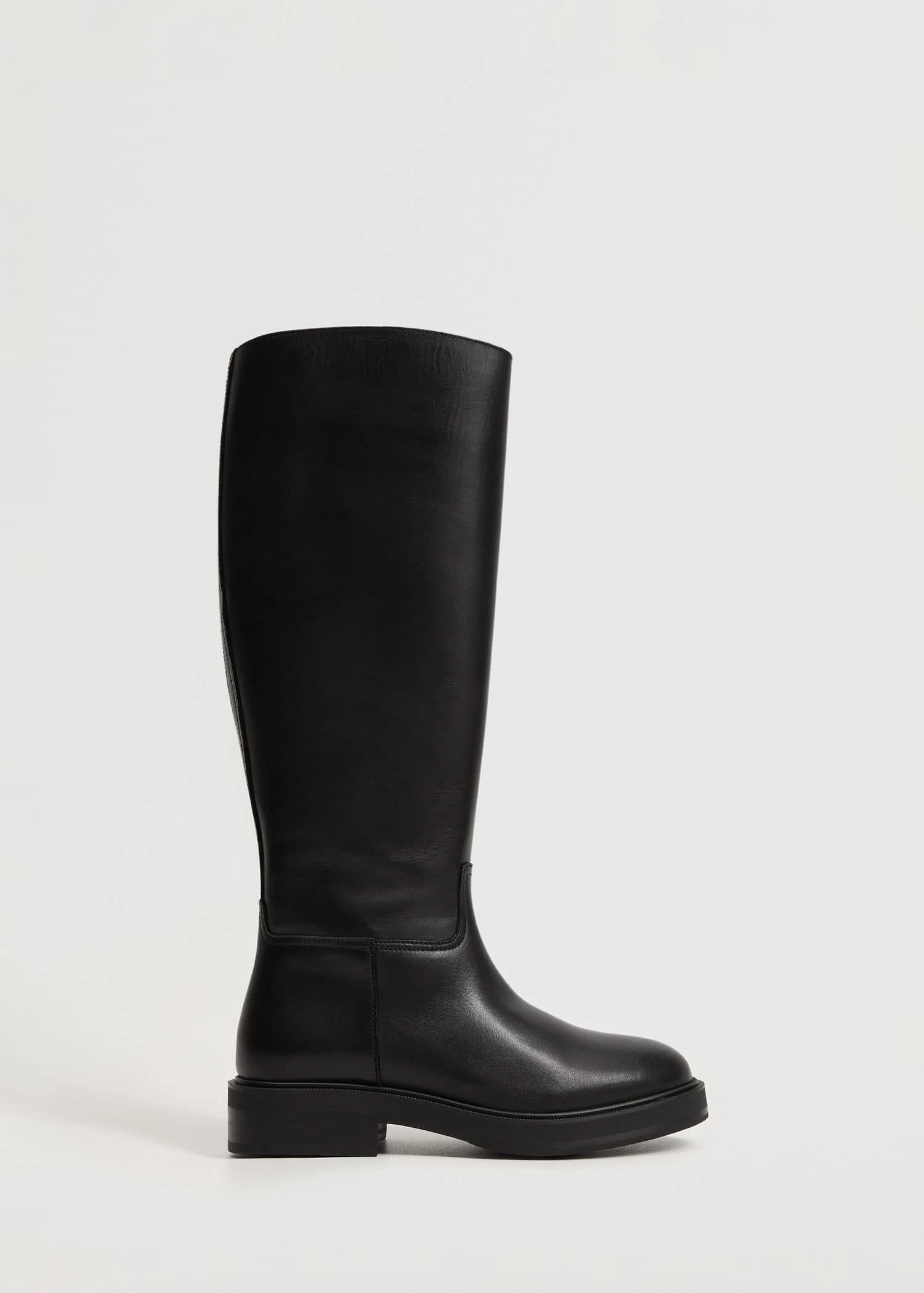 Leather Boots With Tall Leg Black 4 Leather Boots With Tall Leg Black - Image 2