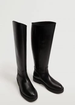 Leather Boots With Tall Leg Black 11 Leather Boots With Tall Leg Black -Mango Shoes Sales unnamed file 1116