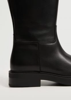 Leather Boots With Tall Leg Black 12 Leather Boots With Tall Leg Black -Mango Shoes Sales unnamed file 1117