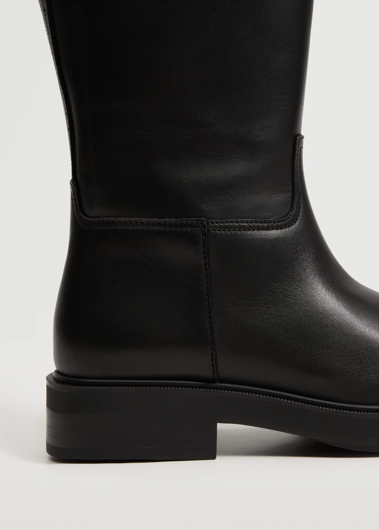 Leather Boots With Tall Leg Black 6 Leather Boots With Tall Leg Black - Image 4