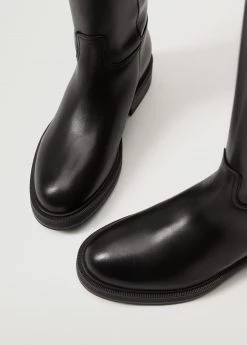 Leather Boots With Tall Leg Black 13 Leather Boots With Tall Leg Black -Mango Shoes Sales unnamed file 1118