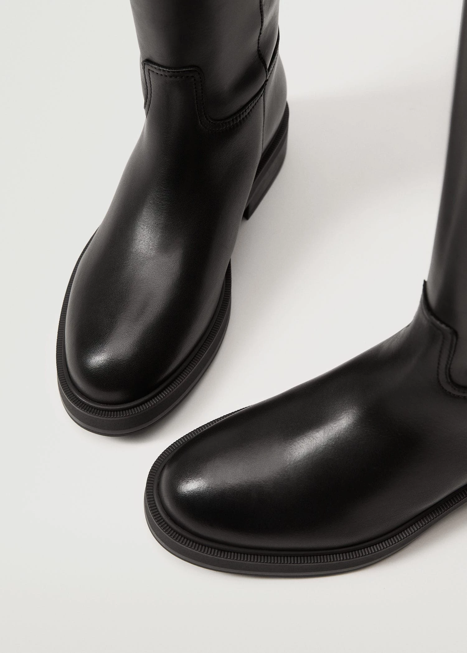 Leather Boots With Tall Leg Black 7 Leather Boots With Tall Leg Black - Image 5