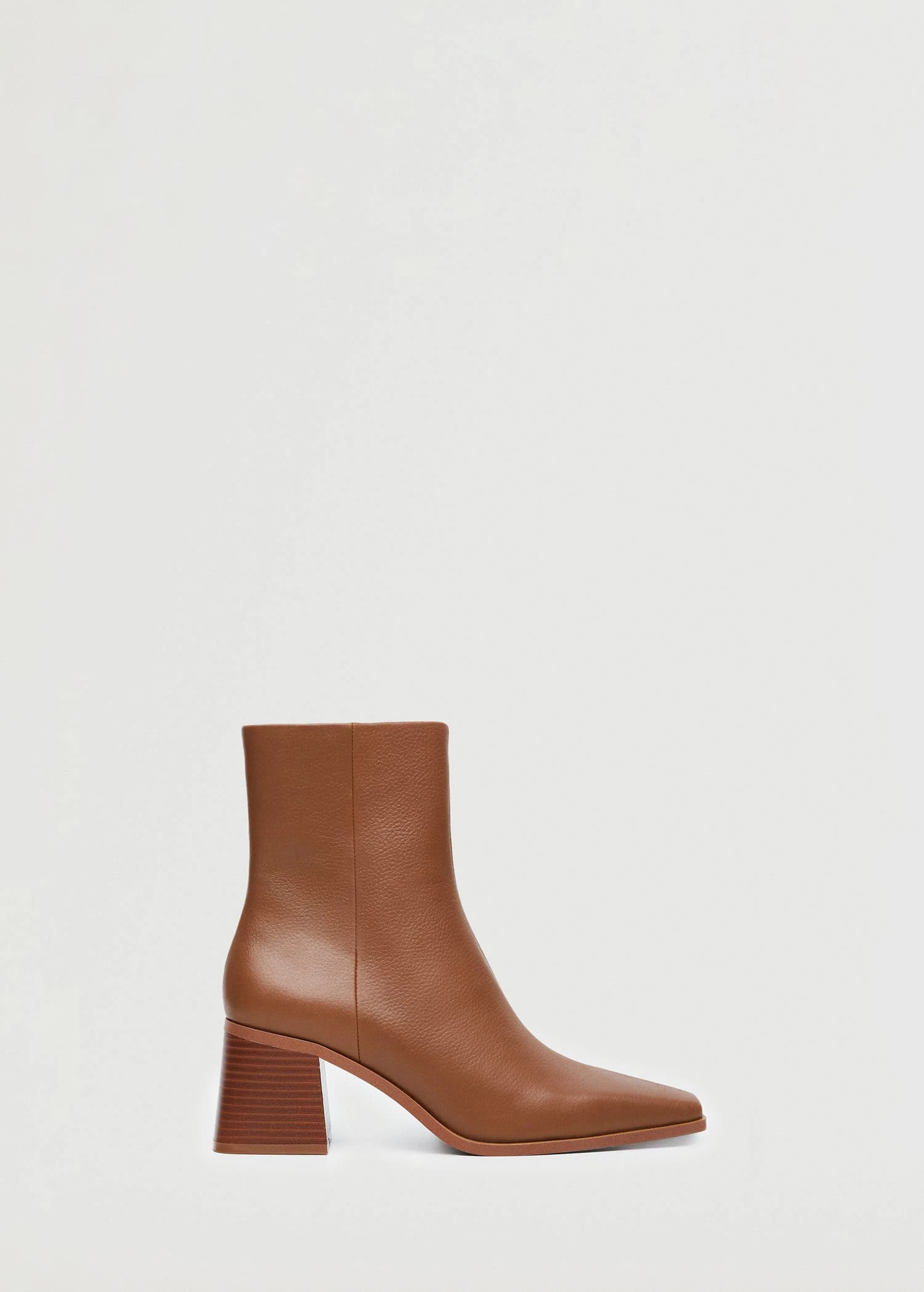 Heel Leather Ankle Boot Sand 4 Heel Leather Ankle Boot Sand - Image 2
