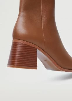 Heel Leather Ankle Boot Sand 12 Heel Leather Ankle Boot Sand -Mango Shoes Sales unnamed file 1124