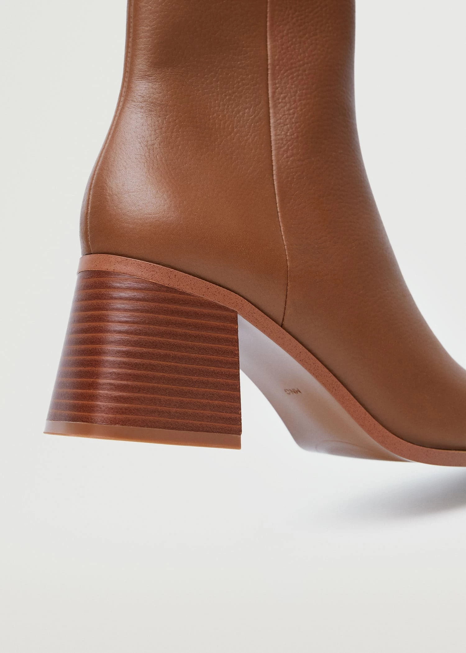 Heel Leather Ankle Boot Sand 6 Heel Leather Ankle Boot Sand - Image 4