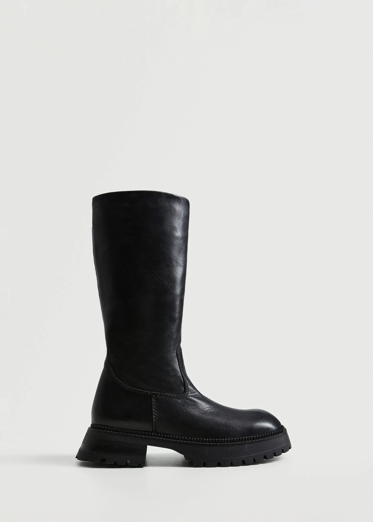Leather Boots With Tall Leg Black 4 Leather Boots With Tall Leg Black - Image 2
