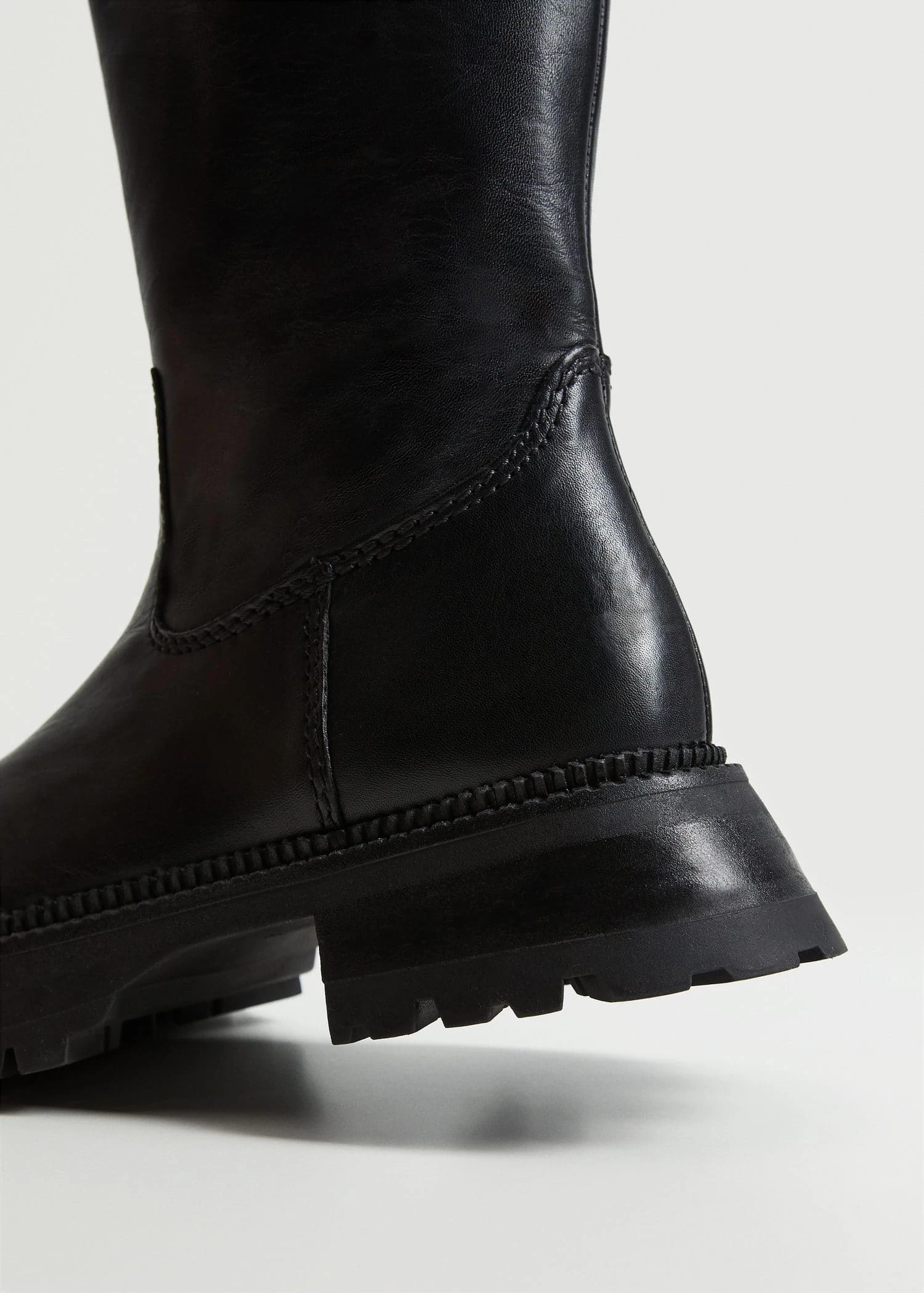 Leather Boots With Tall Leg Black 6 Leather Boots With Tall Leg Black - Image 4