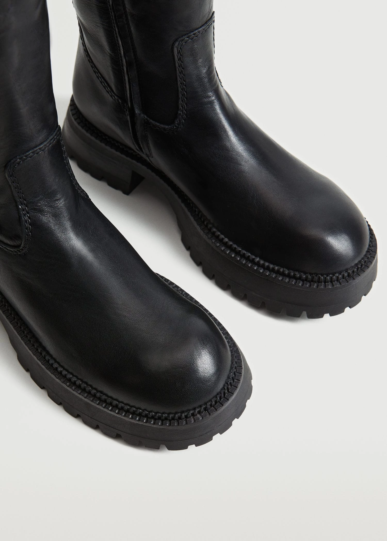 Leather Boots With Tall Leg Black 7 Leather Boots With Tall Leg Black - Image 5