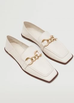 Leather Loafers With Chain Black -Mango Shoes Sales unnamed file 1160