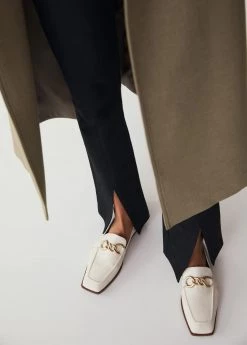 Leather Loafers With Chain Black -Mango Shoes Sales unnamed file 1164