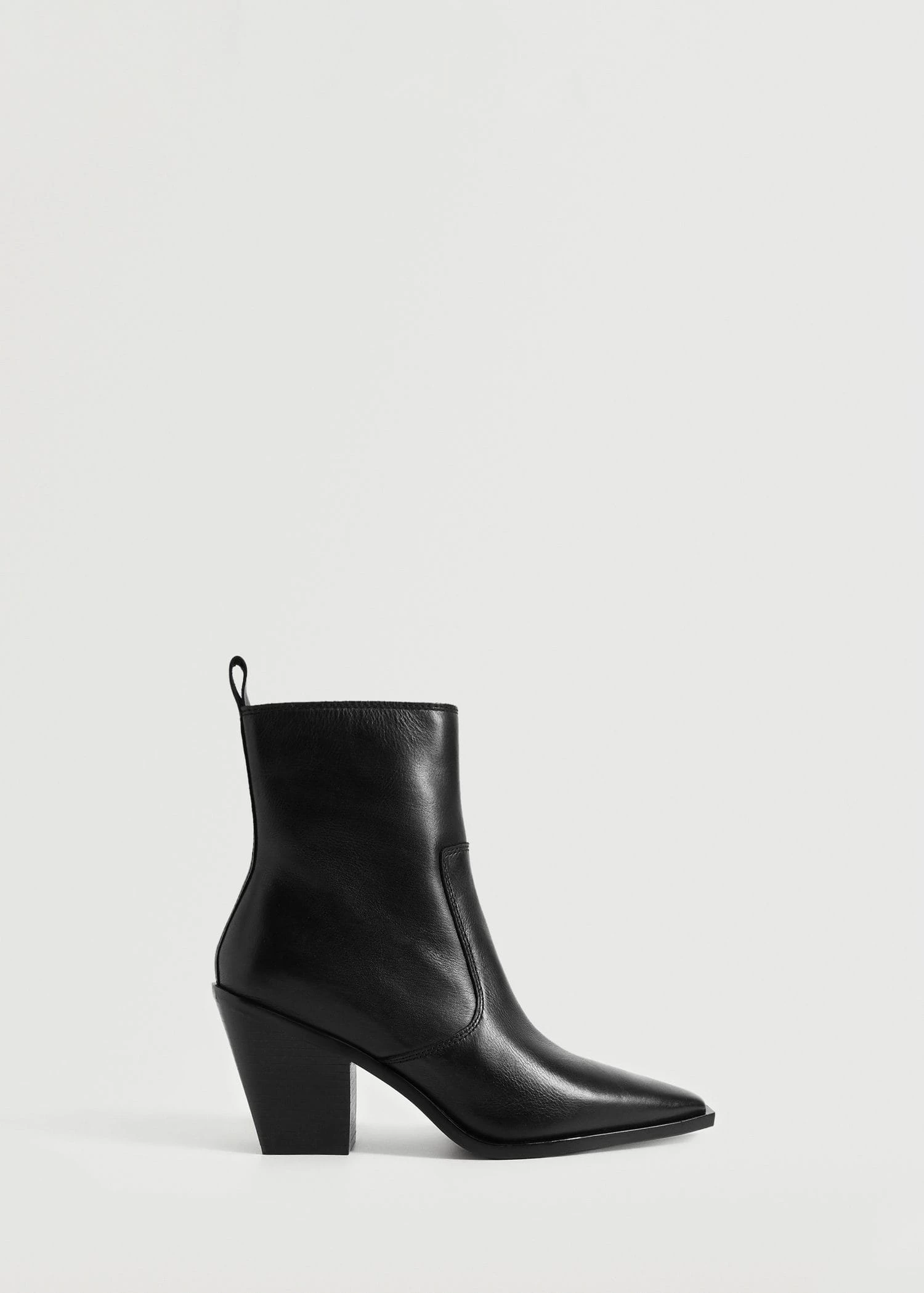 Heel Leather Ankle Boot Medium Brown 4 Heel Leather Ankle Boot Medium Brown - Image 2