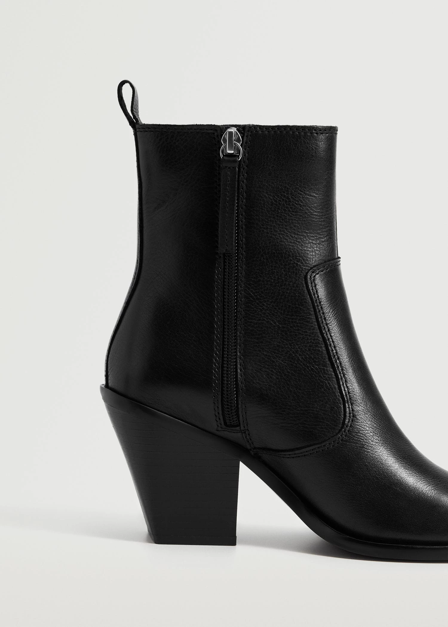 Heel Leather Ankle Boot Medium Brown 7 Heel Leather Ankle Boot Medium Brown - Image 5