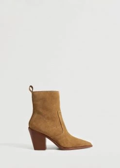 Heel Leather Ankle Boot Medium Brown 24 Heel Leather Ankle Boot Medium Brown -Mango Shoes Sales unnamed file 1191