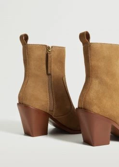 Heel Leather Ankle Boot Medium Brown 26 Heel Leather Ankle Boot Medium Brown -Mango Shoes Sales unnamed file 1193