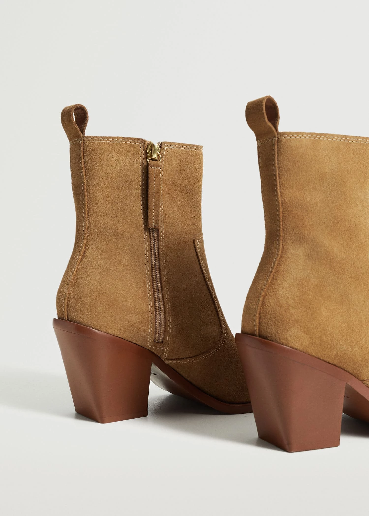 Heel Leather Ankle Boot Medium Brown 13 Heel Leather Ankle Boot Medium Brown - Image 11