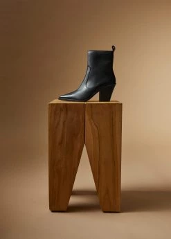 Heel Leather Ankle Boot Medium Brown 28 Heel Leather Ankle Boot Medium Brown -Mango Shoes Sales unnamed file 1195