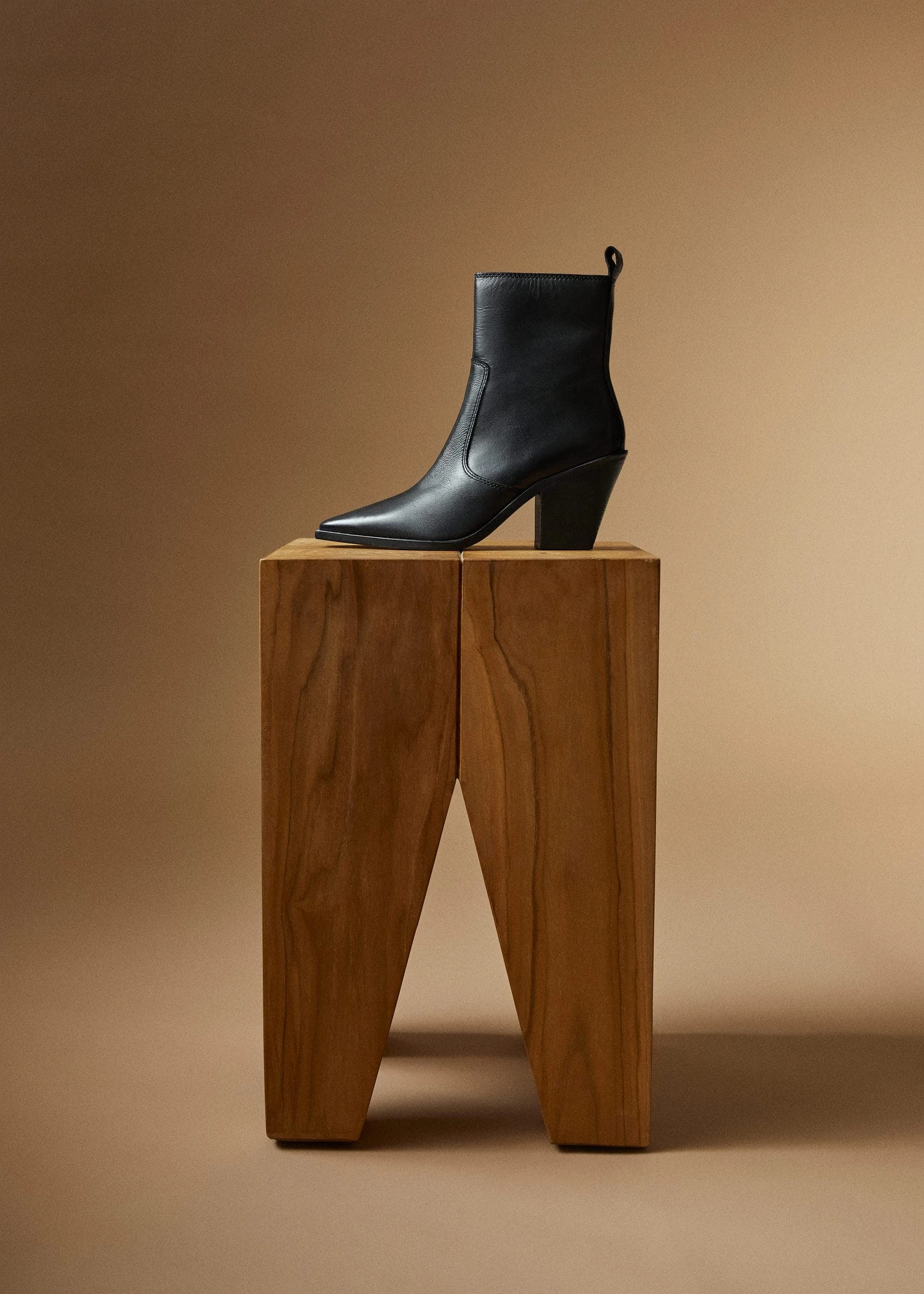 Heel Leather Ankle Boot Medium Brown 15 Heel Leather Ankle Boot Medium Brown - Image 13