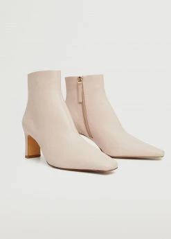 Pointed Heel Ankle Boot Black -Mango Shoes Sales unnamed file 1199