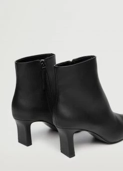 Pointed Heel Ankle Boot Black -Mango Shoes Sales unnamed file 1205