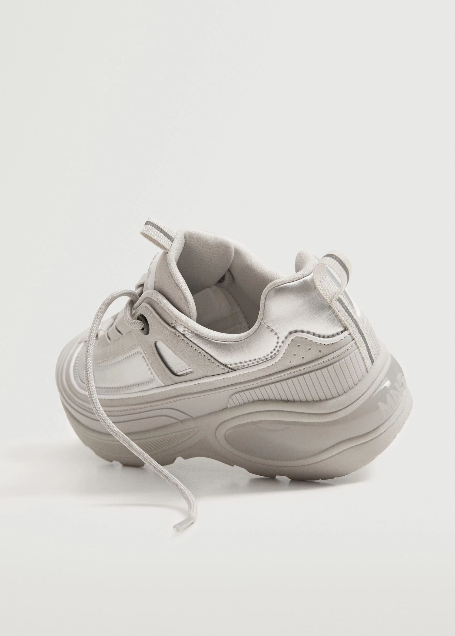 Lace-up Mixed Sneakers Black 7 Lace-up Mixed Sneakers Black - Image 5