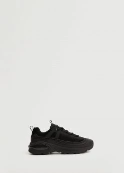 Lace-up Mixed Sneakers Black 25 Lace-up Mixed Sneakers Black -Mango Shoes Sales unnamed file 1228