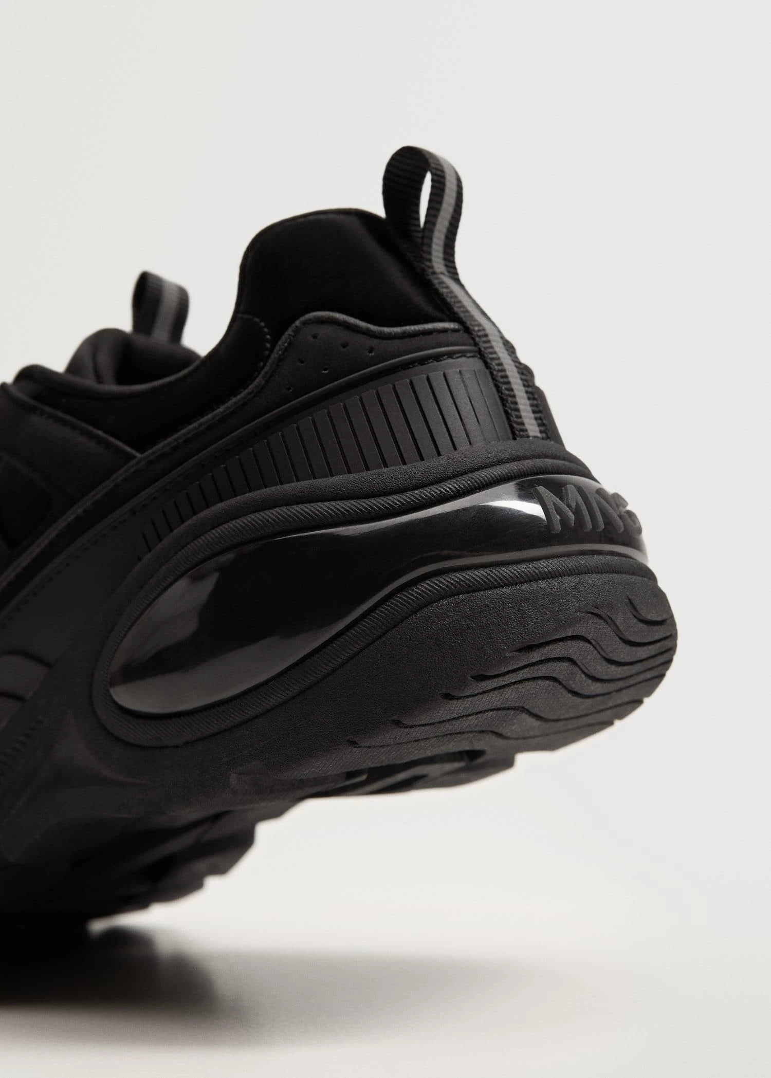 Lace-up Mixed Sneakers Black 13 Lace-up Mixed Sneakers Black - Image 11