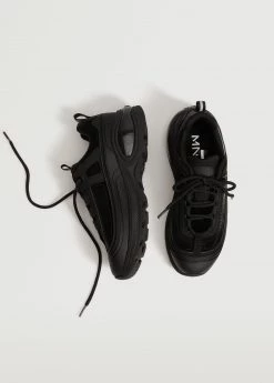 Lace-up Mixed Sneakers Black 28 Lace-up Mixed Sneakers Black -Mango Shoes Sales unnamed file 1231