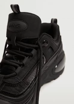Lace-up Mixed Sneakers Black 31 Lace-up Mixed Sneakers Black -Mango Shoes Sales unnamed file 1236