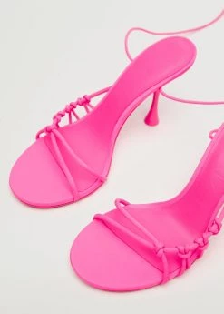 Heel Strips Sandals Neon Pink -Mango Shoes Sales unnamed file 126