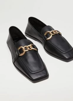 Buckle Leather Moccasins Black 19 Buckle Leather Moccasins Black -Mango Shoes Sales unnamed file 1265