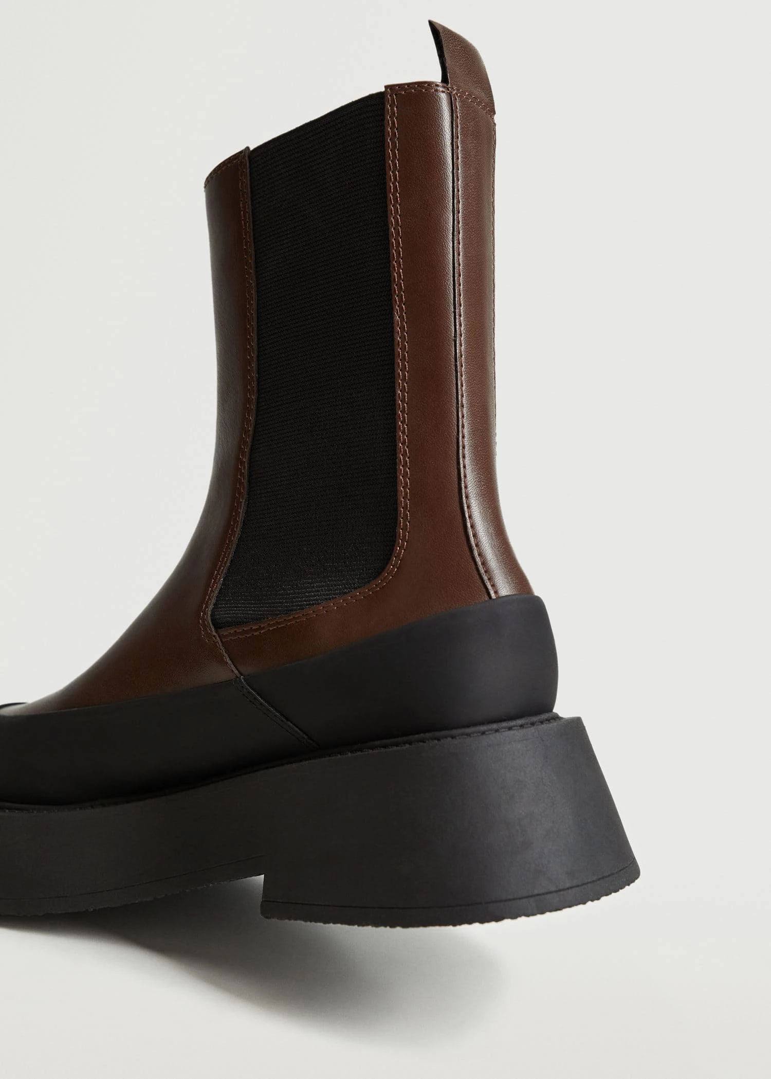 Contrast-sole Ankle Boots Burgundy 7 Contrast-sole Ankle Boots Burgundy - Image 5