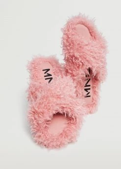 Criss-cross Fur Sandals Pink -Mango Shoes Sales unnamed file 1329